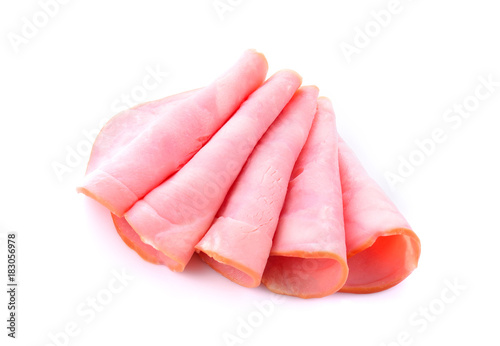 ham on white background