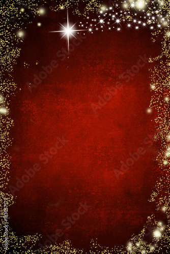 Christmas stars red background.