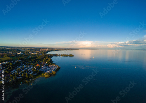 Aerial picture of the landscape of the Lake Constance or Bodensee in Germany © 5-Birds Photograpy