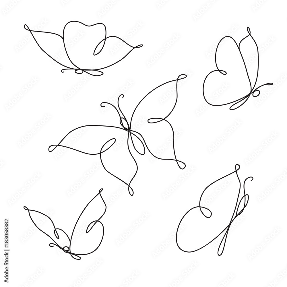 Naklejka Wektor logo streszczenie motyl