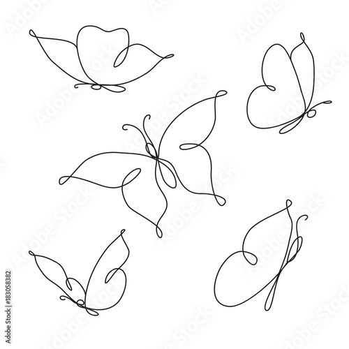 Vector butterfly abstract logo