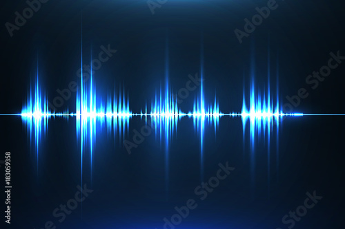 Musical equalizer. Sound wave. Radio frequence. Vector illustration.