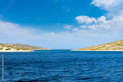 Amazing scenery at Tiganakia bay, Arki island, Dodecanese, Greece  photo