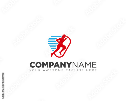 Running man logo corporate