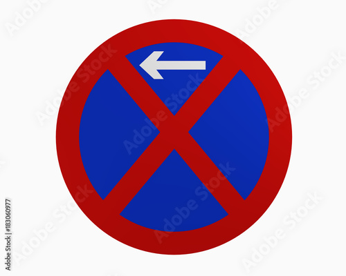 Deutsche Verkehrszeichen: Anfang absolutes Halteverbot.