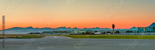 Modern air service in the airport for passengers and luggage, comfort and quality