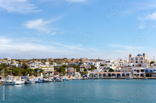 The picturesque harbor of Lipsi island, dodecanese, Greece 