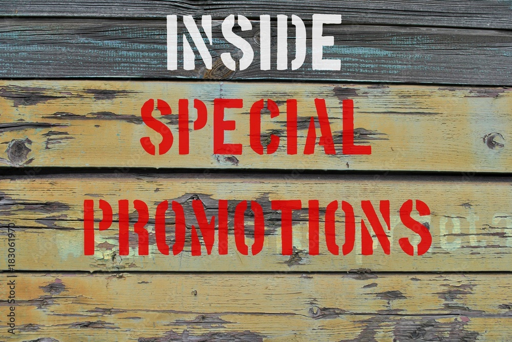 Inside special promotions - obrazy, fototapety, plakaty 