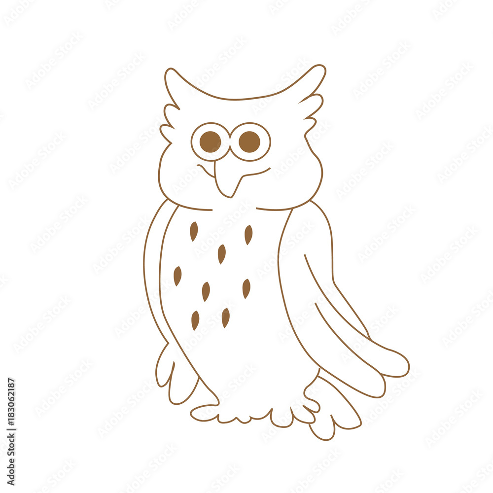 Vector of an owl design on white background, Wild Animals.