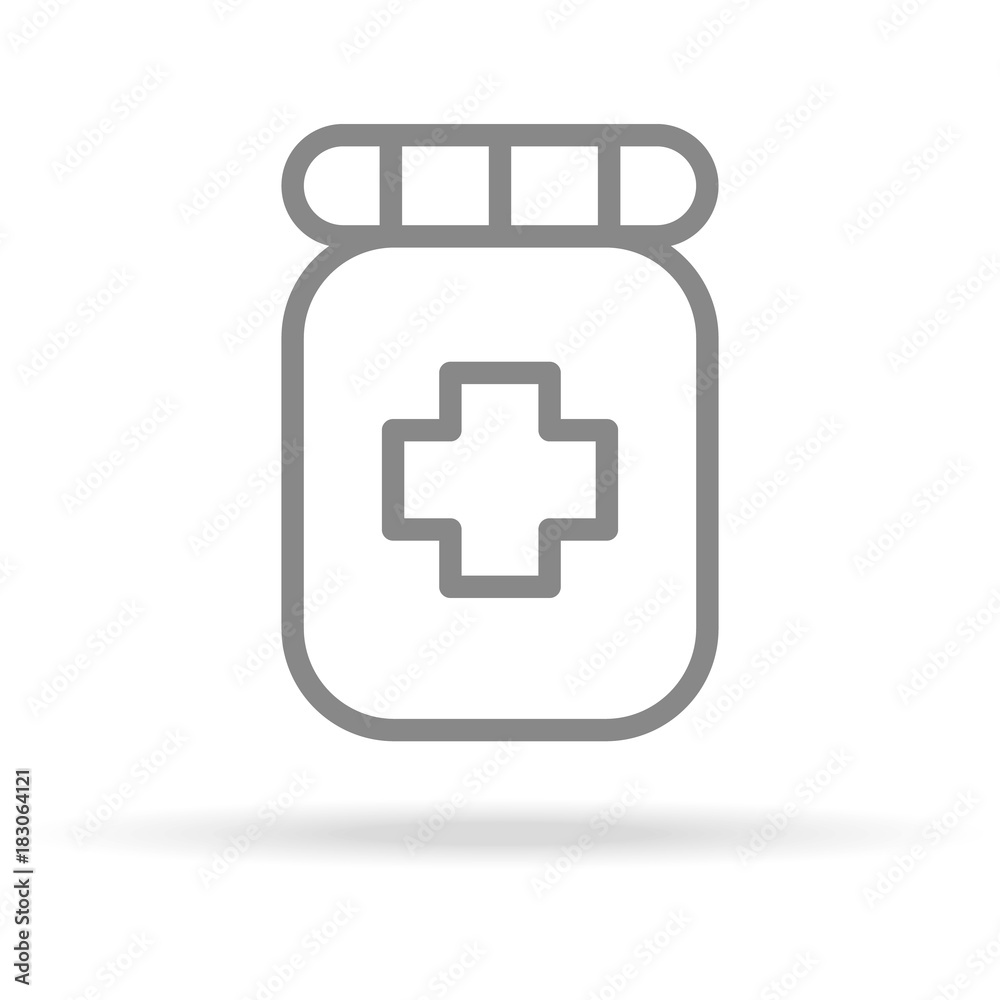 Pharmacy, Medicine Icon In Trendy Thin Line Style Isolated On White Background. Medical Symbol For Your Design, Apps, Logo, UI. Vector Illustration, Eps10. Pharmacy, Medicine Icon In Trendy Thin Line Style Isolated On White Background. Medical Symbol For Your Design, Apps, Logo, UI. Vector Illustration, Eps10.