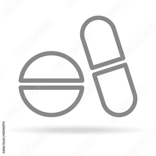 Free Download Pills, Medicine, Pharmacy Icon In Trendy Thin Line Style Isolated On White Background. Medical Symbol For Your Design, Apps, Logo, UI. Vector Illustration, Eps10. - GFXLoad