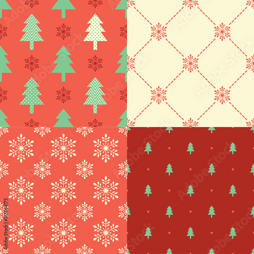 seamless christmas symbol pattern