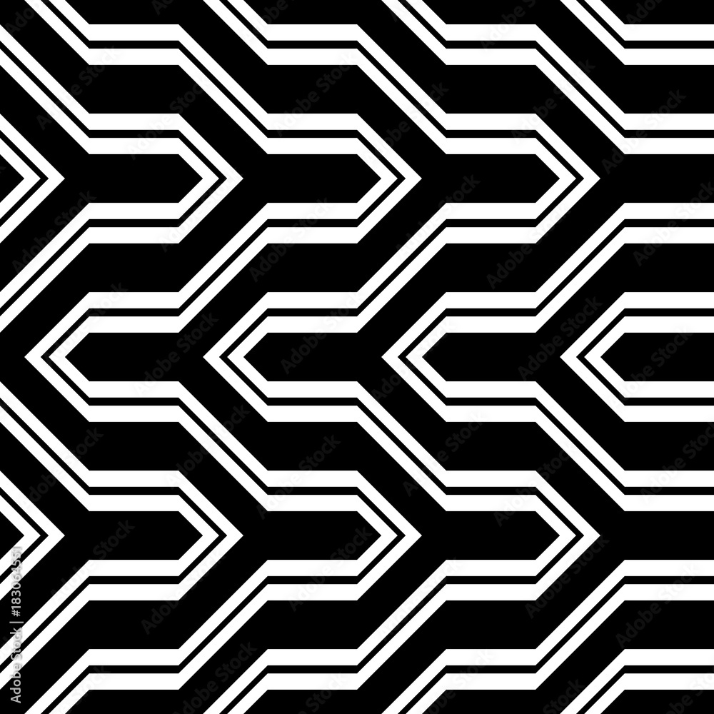 Design seamless monochrome zigzag pattern