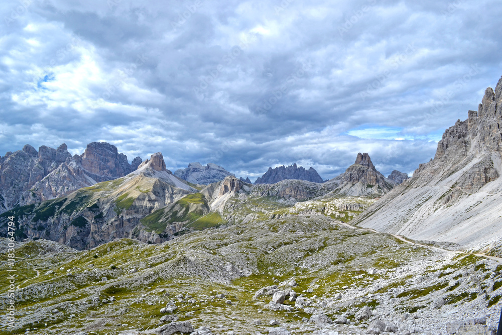 Mountain view from Tre Cime di Lavaredo, Italy