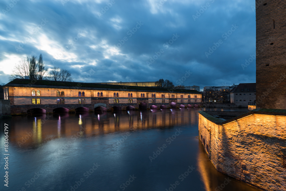 Fototapeta premium Ponts Couverts from the Barrage Vauban in Strasbourg France