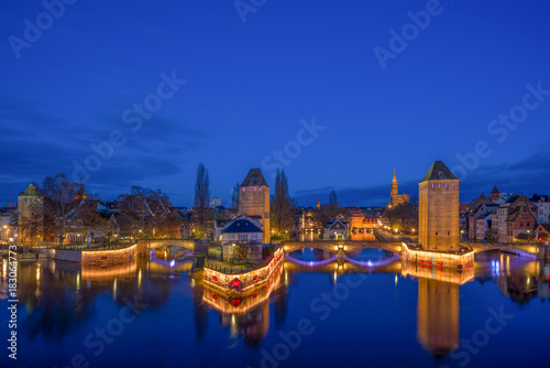 Ponts Couverts from the Barrage Vauban in Strasbourg France