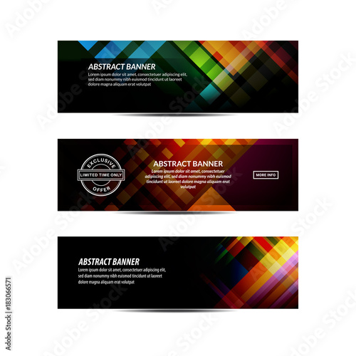 Set of abstract square banner background templates in vector format, for your promotional need, campaign, web, etc