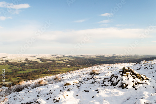 Snow on the moors  Yorkshire
