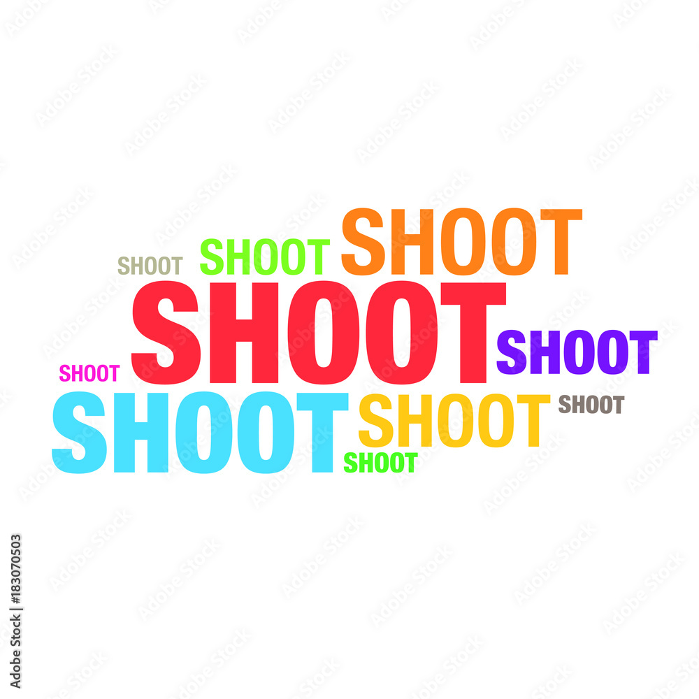 Shoot word typography artwork design