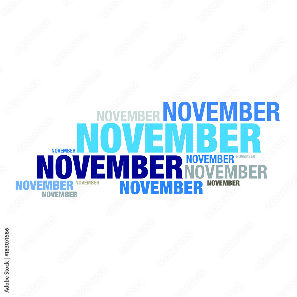 Obraz premium November month typography