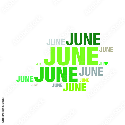 June month typography