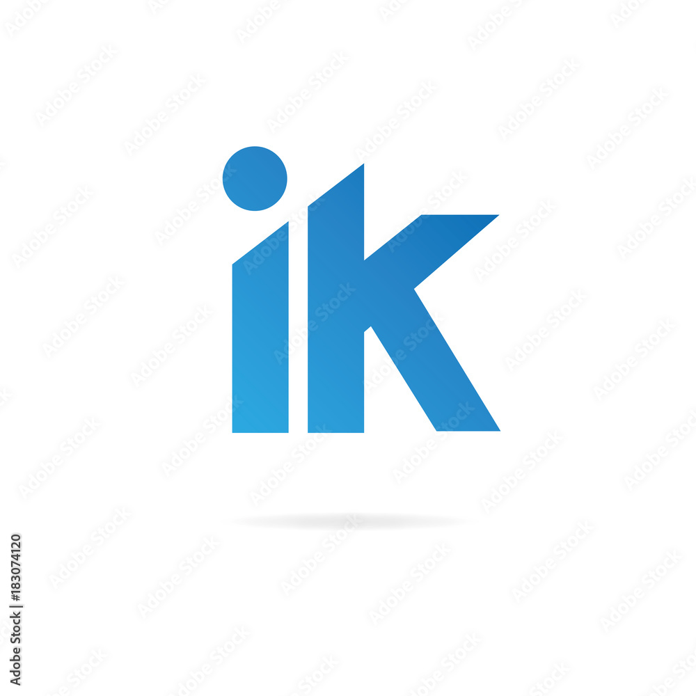 Fototapeta premium Letters I, K logo. Design template elements, monogram