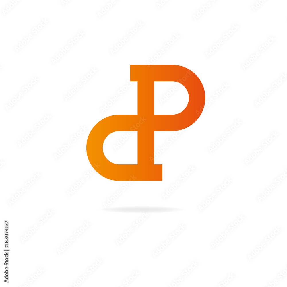 Letters P, D logo. Design template elements, monogram Letters P, D logo. Design template elements, monogram