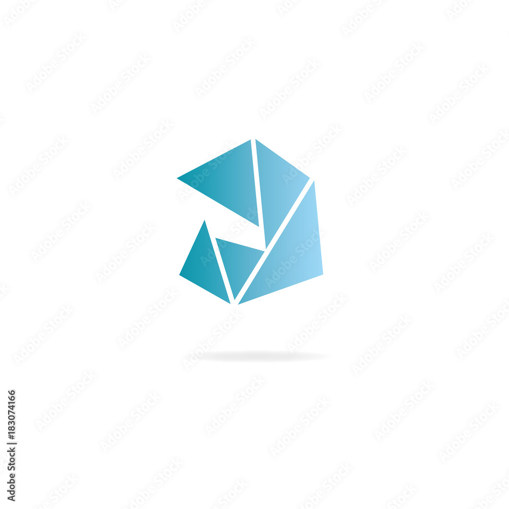 Logo geometric elements in a circle. Design template elements Logo geometric elements in a circle. Design template elements