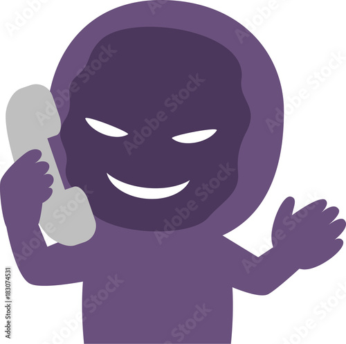 電話口でしゃべる不審人物