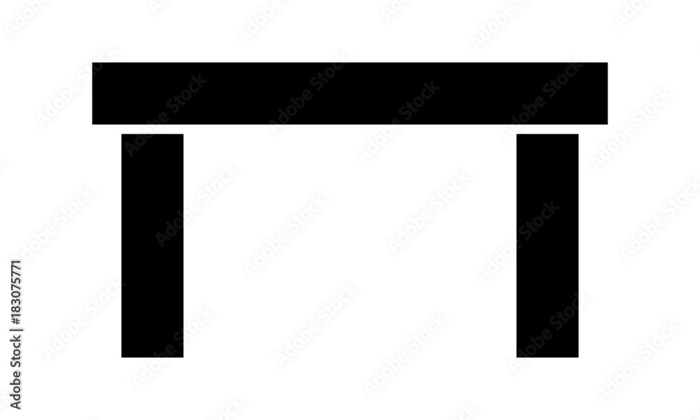 Minimal Table Icon Illustration Minimal Table Icon Illustration