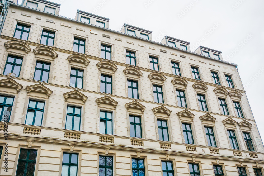 low angle view of residential house in germany