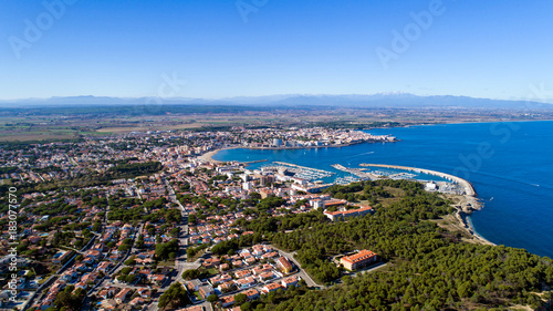 Photographie aérienne de L'Escala, en Catalogne