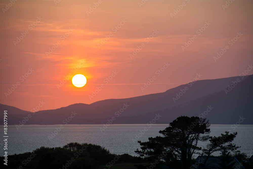 Sunset over Bearra Peninsular on the Wild Atlantic Way