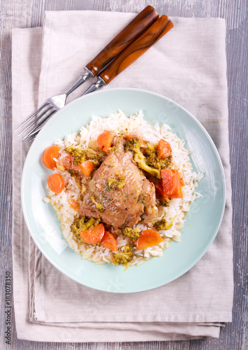 Chicken thigh and vegetable stew