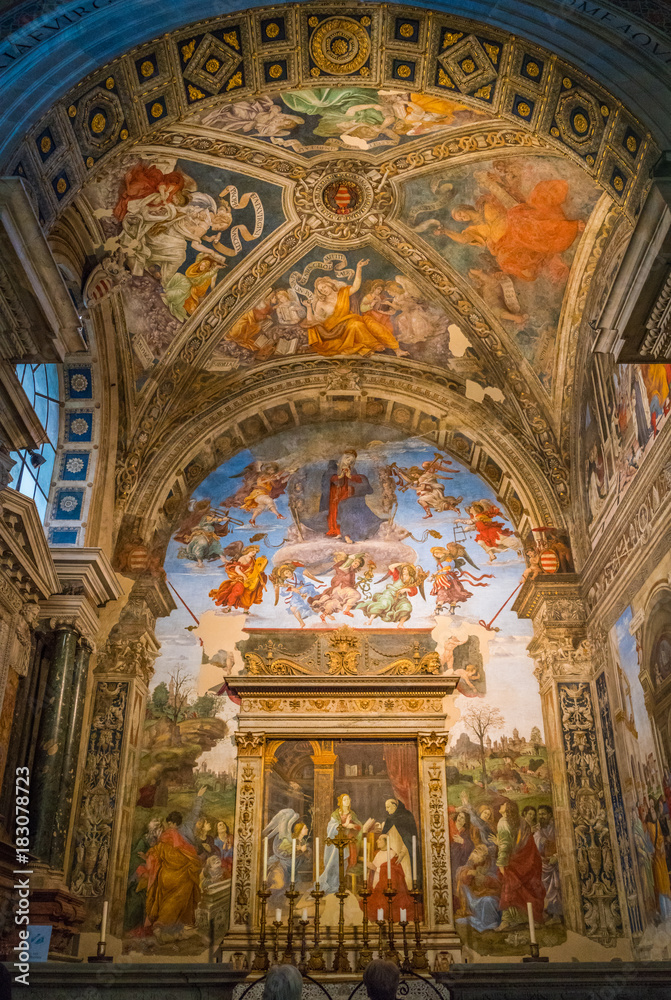 Chapel in the Church of Santa Maria sopra Minerva in Rome, Italy.