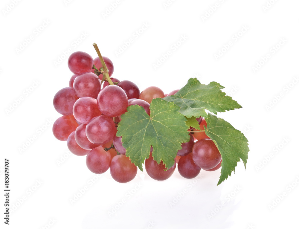 Obraz premium red grape on white background