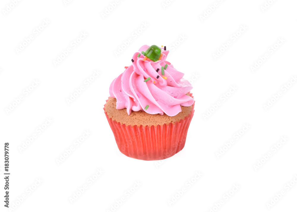 mini tasty cupcake isolated on white background mini tasty cupcake isolated on white background