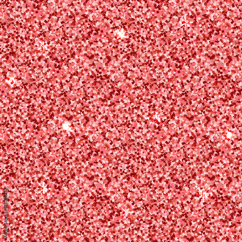Red vector texture. Glitter seamless pattern with metallic effect. Sparkle decorative background. © Maroshka