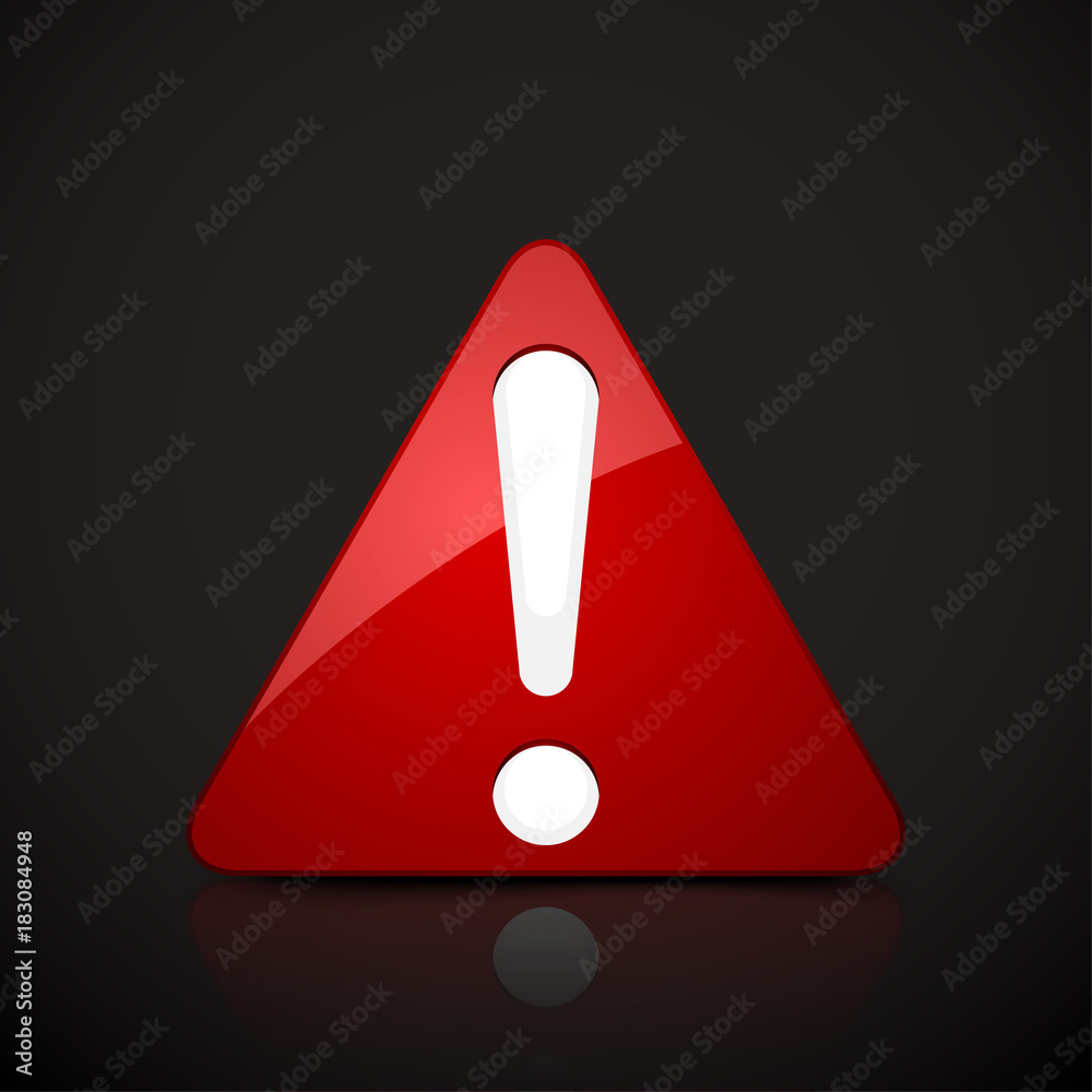 Exclamation Danger sign illustration Exclamation Danger sign illustration