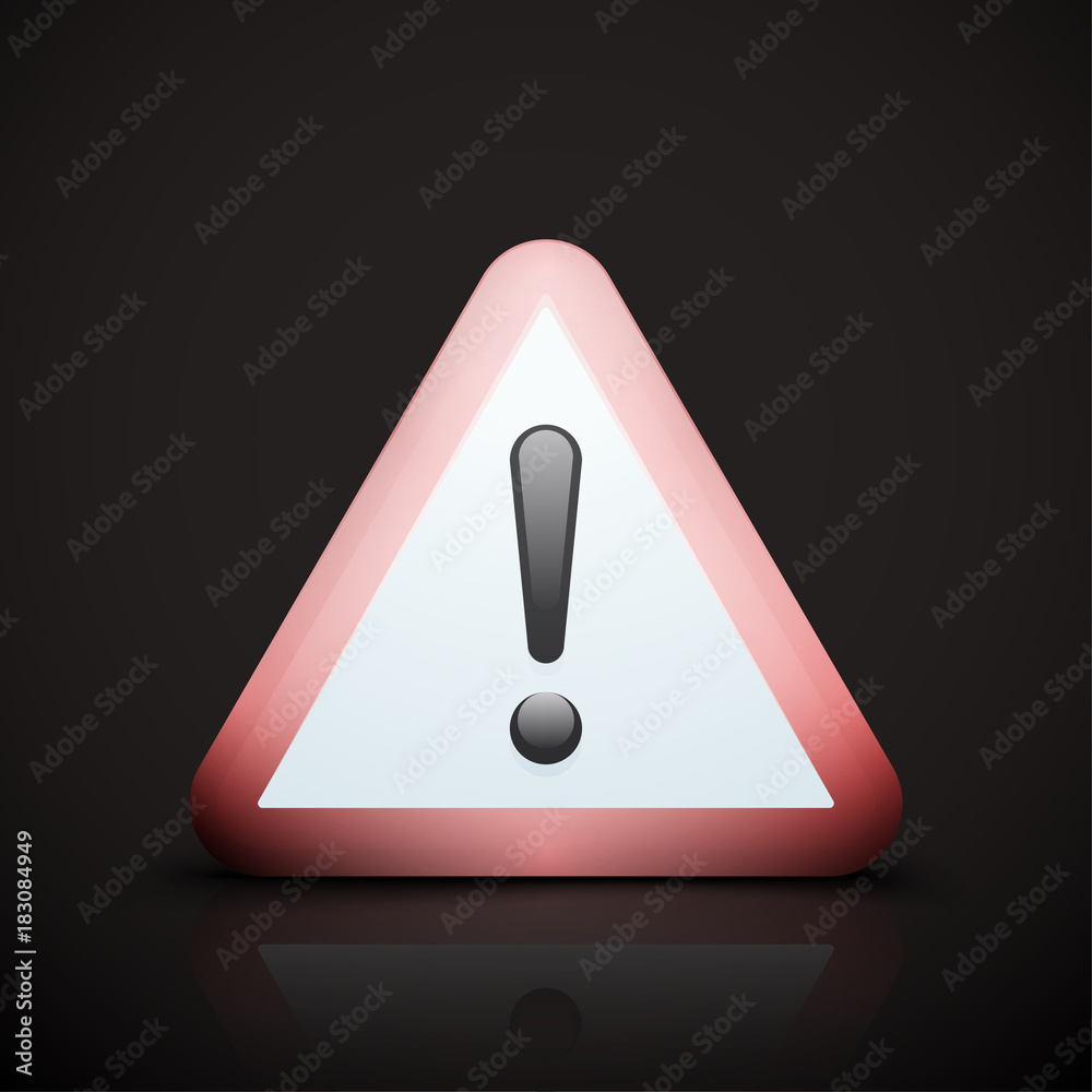Exclamation Danger sign illustration Exclamation Danger sign illustration