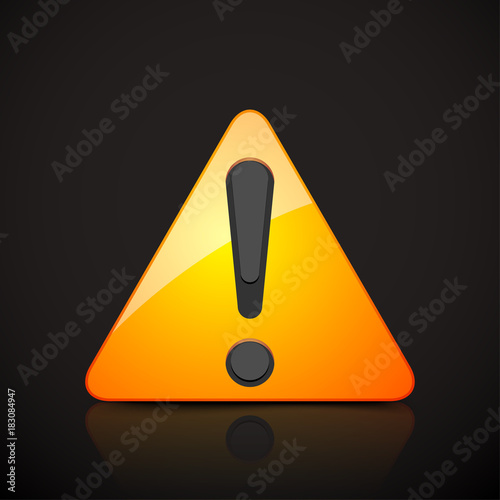Exclamation Danger sign illustration