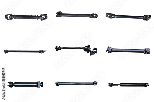 Foto collage driveshaft isolated on white background