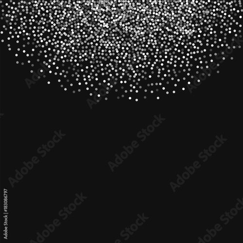 Round gold glitter. Top semicircle with round gold glitter on black background. Admirable Vector illustration.