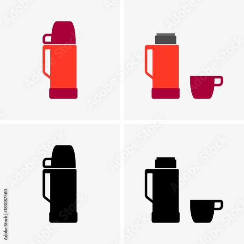 Thermo bottle with a cup