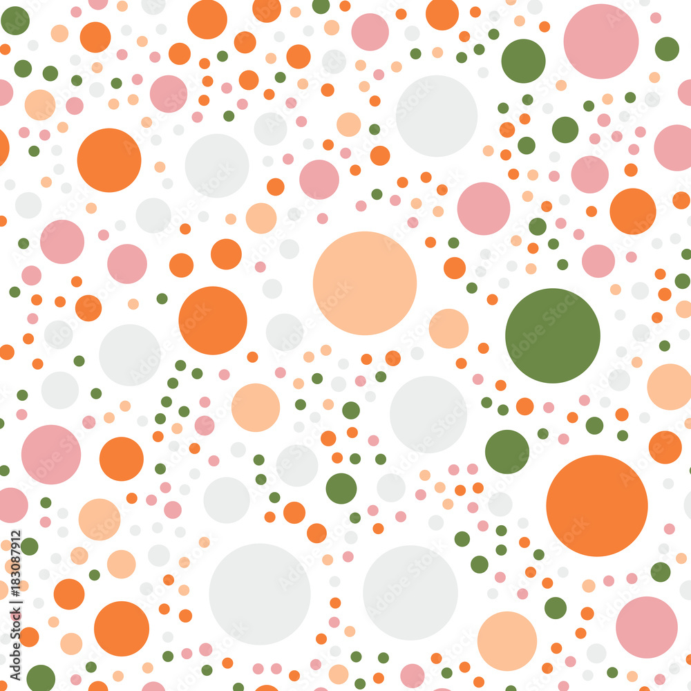 Colorful polka dots seamless pattern on black 14 background. Mind-blowing classic colorful polka dots textile pattern. Seamless scattered confetti fall chaotic decor. Abstract vector illustration. Colorful polka dots seamless pattern on black 14 background. Mind-blowing classic colorful polka dots textile pattern. Seamless scattered confetti fall chaotic decor. Abstract vector illustration.