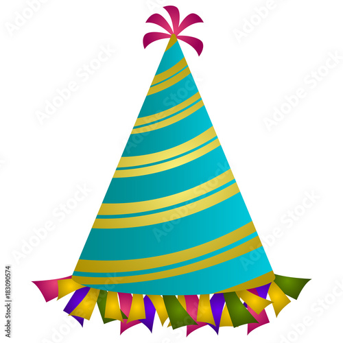 Isolated party hat