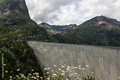 Barrage Emosson in Switzerland in Alps