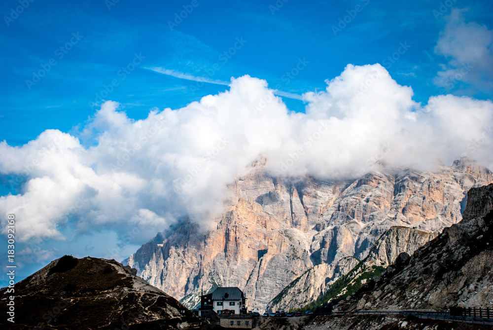 A Restaurant in the Clouds in Dolomites of Italy, Scenic Drive