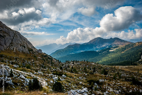 Fototapeta Naklejka Na Ścianę i Meble -  Dolomites of Italy, Rocky Terrain, Scenic Drive