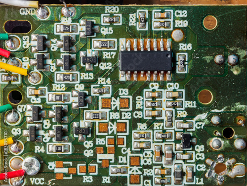 circuit board background.